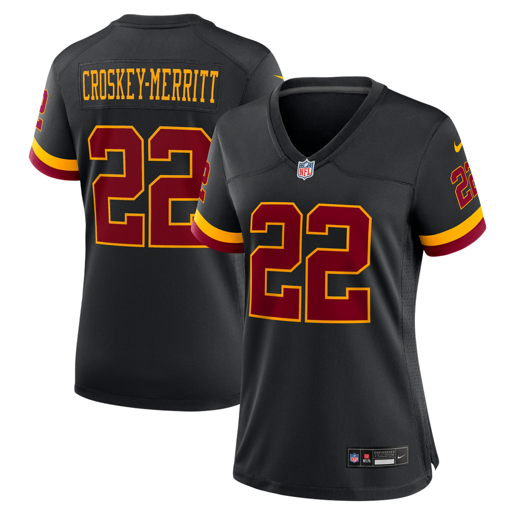 Jacory Croskey-Merritt Washington Commanders Nike Women's Hail Raiser Alternate Game Jersey - Black