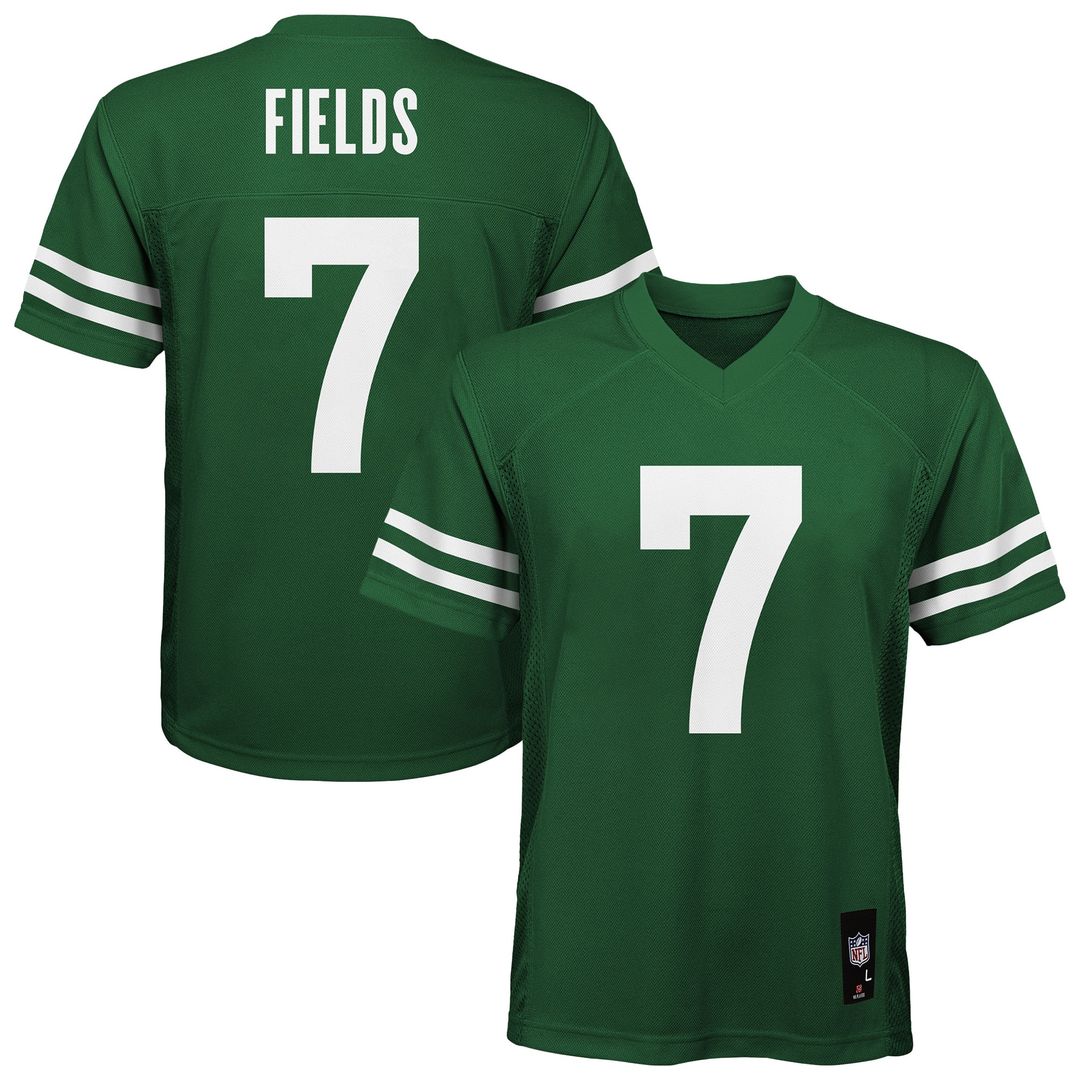Justin Fields New York Jets Nike Youth Replica Player Jersey - Legacy Green