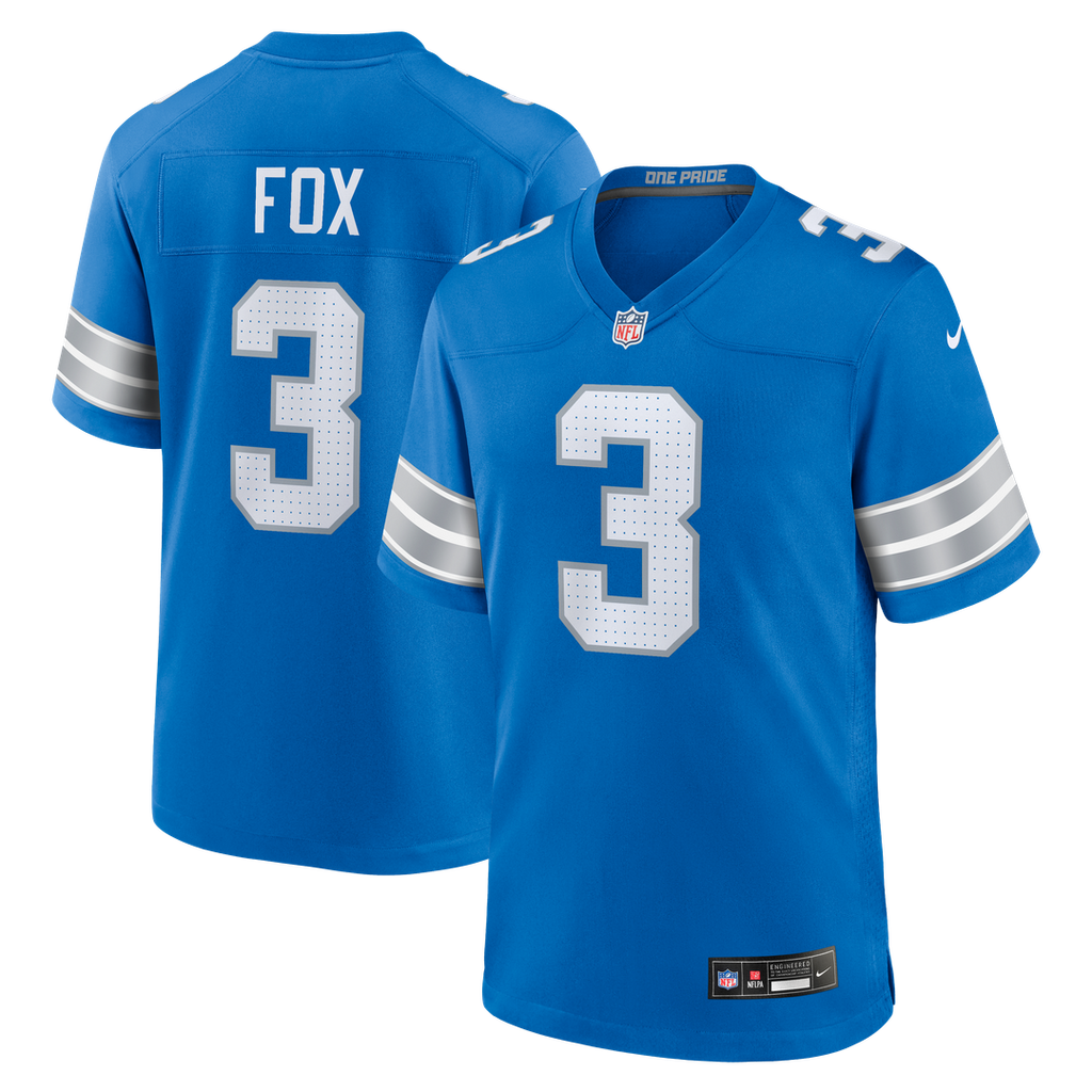 Jack Fox Detroit Lions Nike Team Game Jersey -  Blue