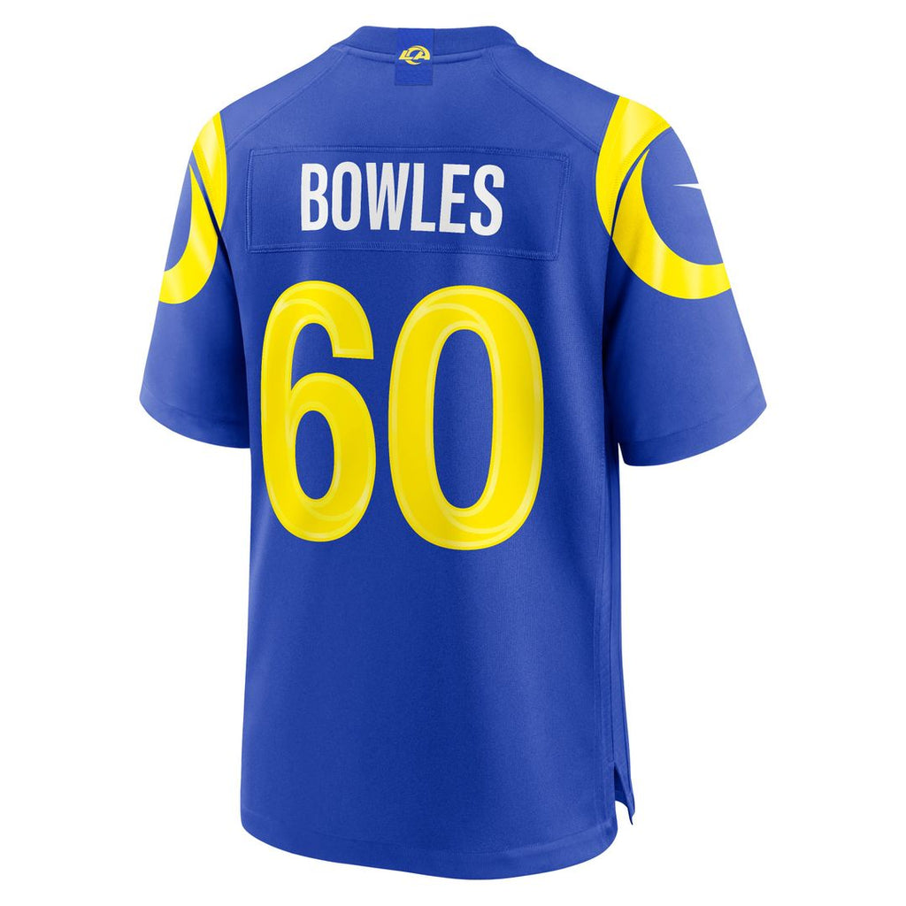 Wyatt Bowles Los Angeles Rams Nike Team Game Jersey -  Royal