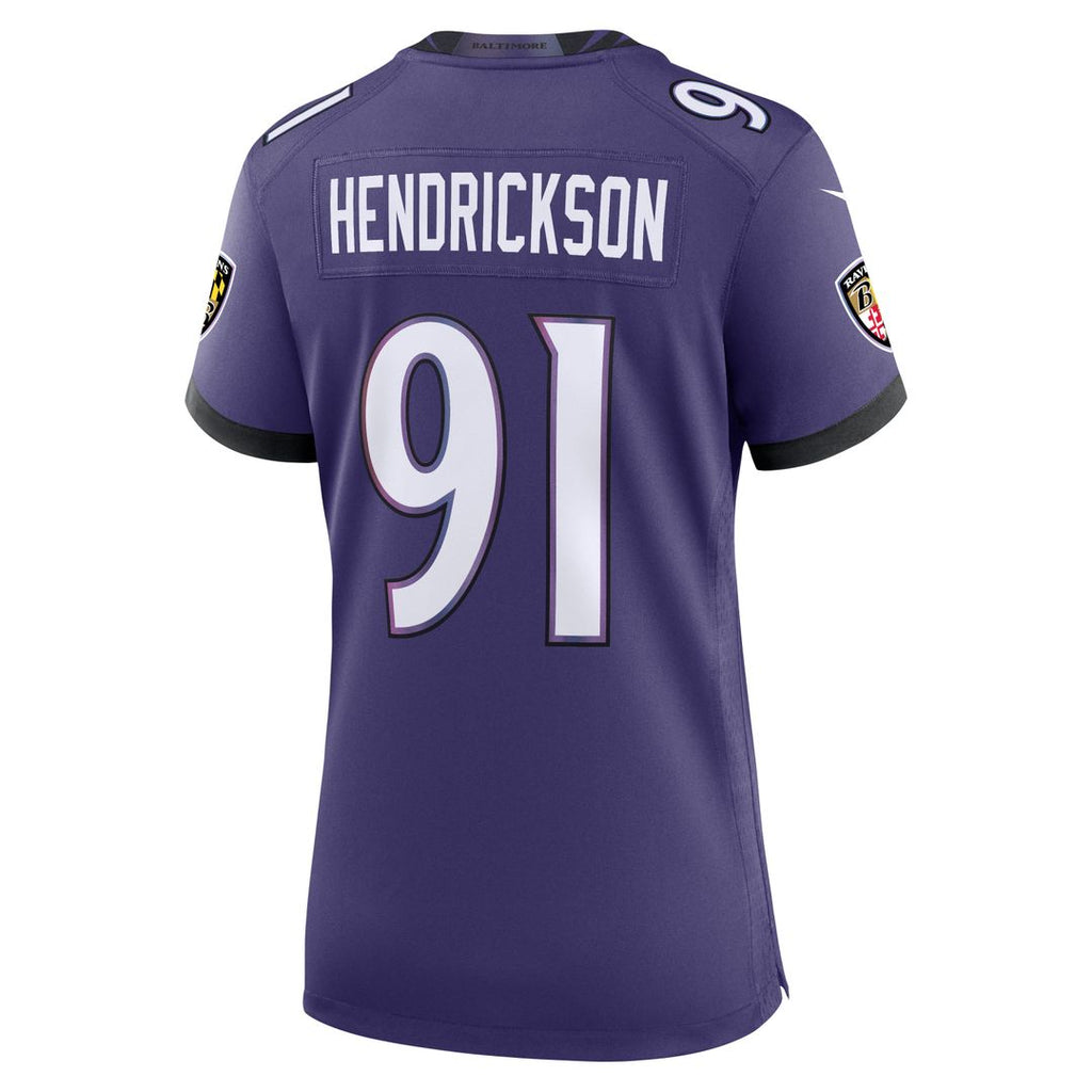 Trey Hendrickson Baltimore Ravens Nike Women's Team Game Jersey - Purple