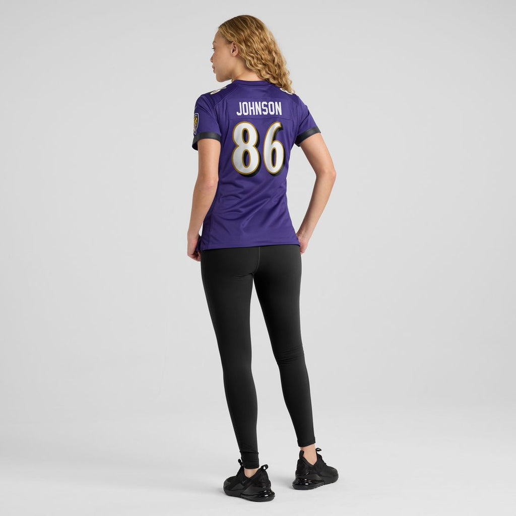 Cornelius Johnson Baltimore Ravens Nike Women's Team Game Jersey -  Purple