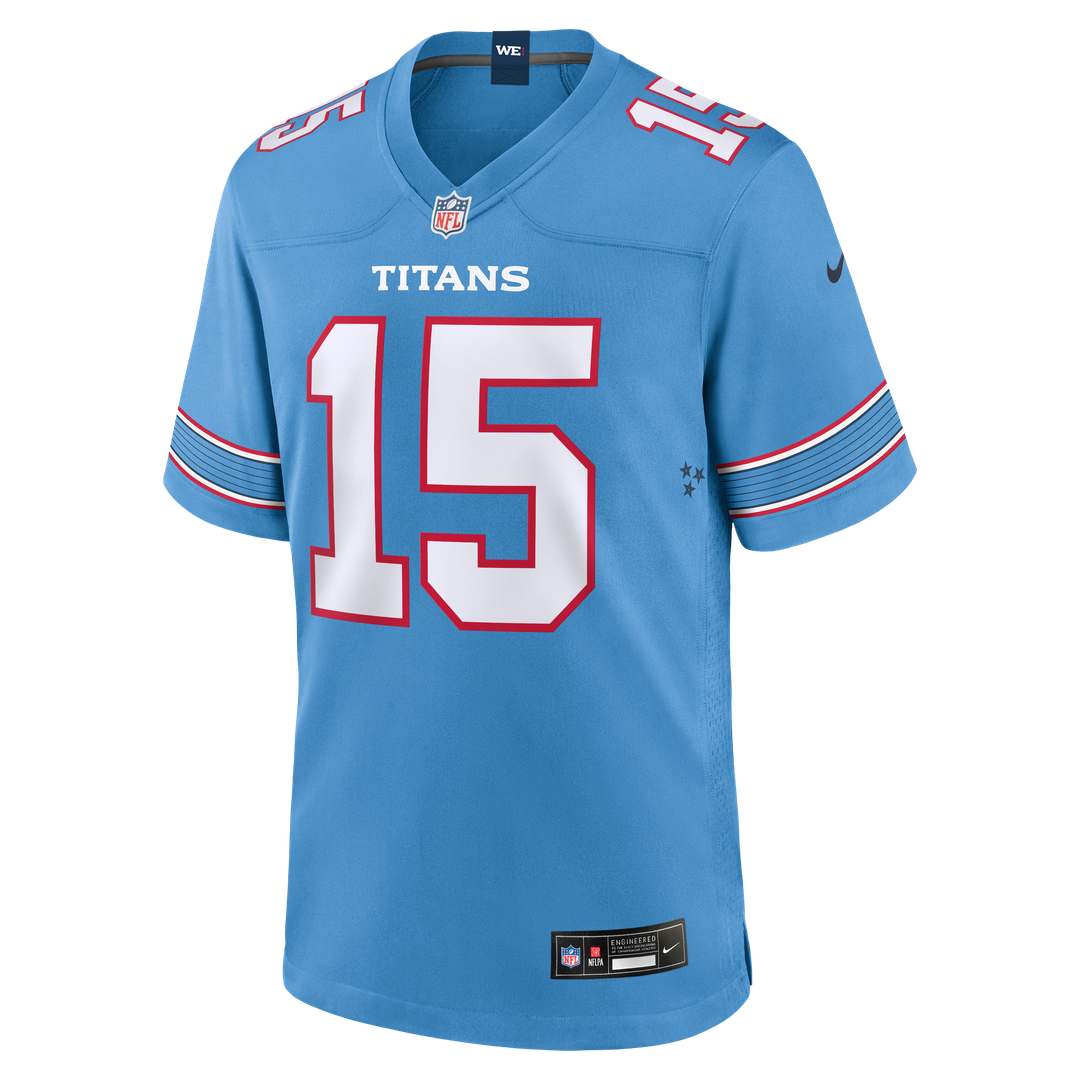 Keldric Faulk Tennessee Titans Nike 2026 NFL Draft First Round Pick No.31 Game Jersey - Light Blue