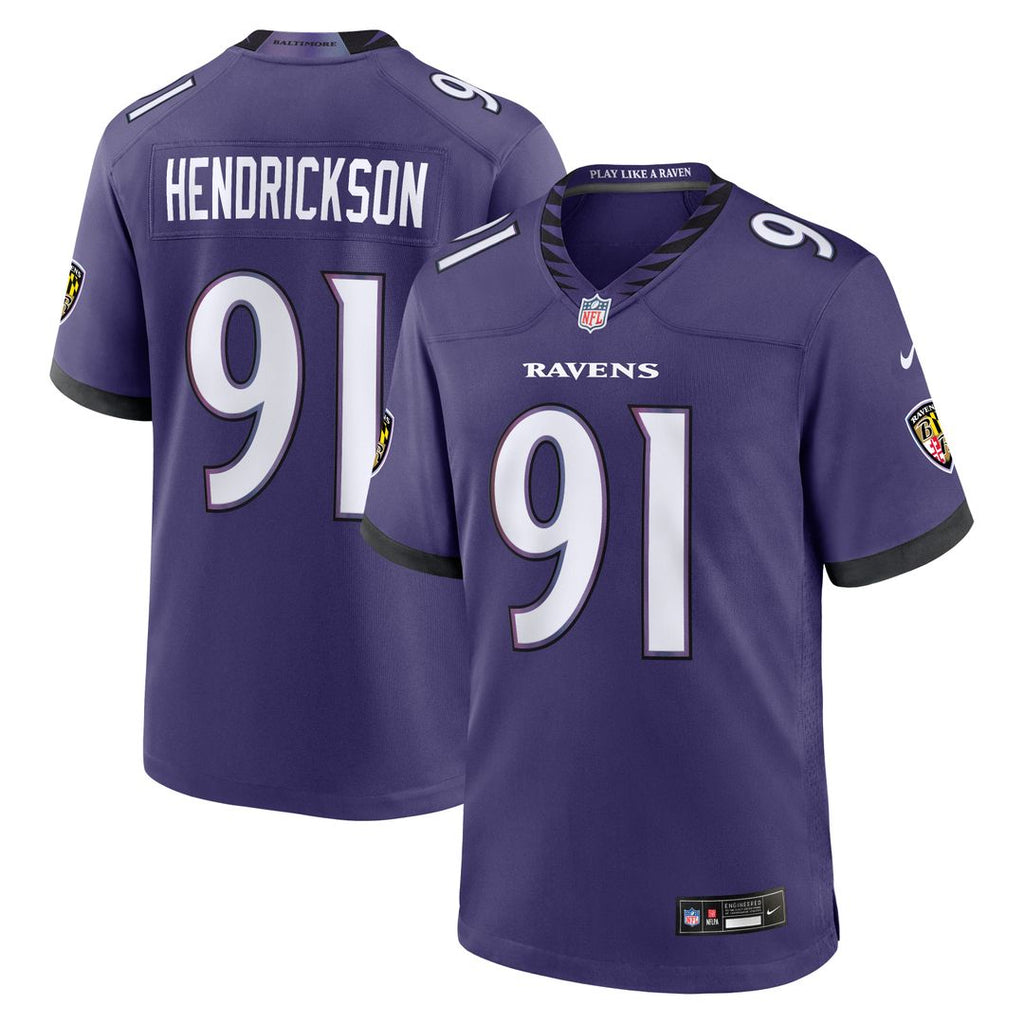 Trey Hendrickson Baltimore Ravens Nike Team Game Jersey - Purple