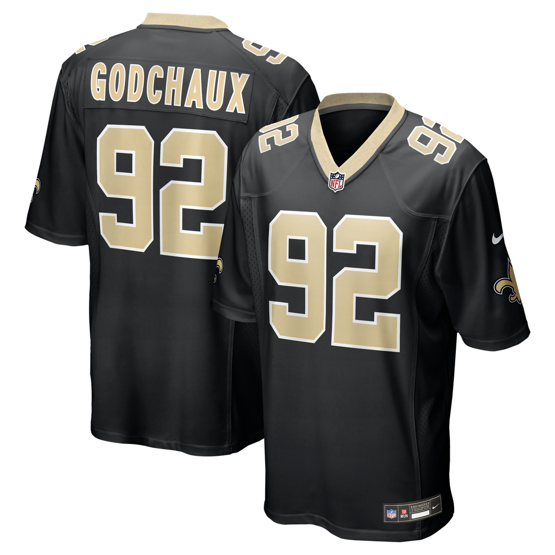Davon Godchaux New Orleans Saints Nike Team Game Jersey -  Black