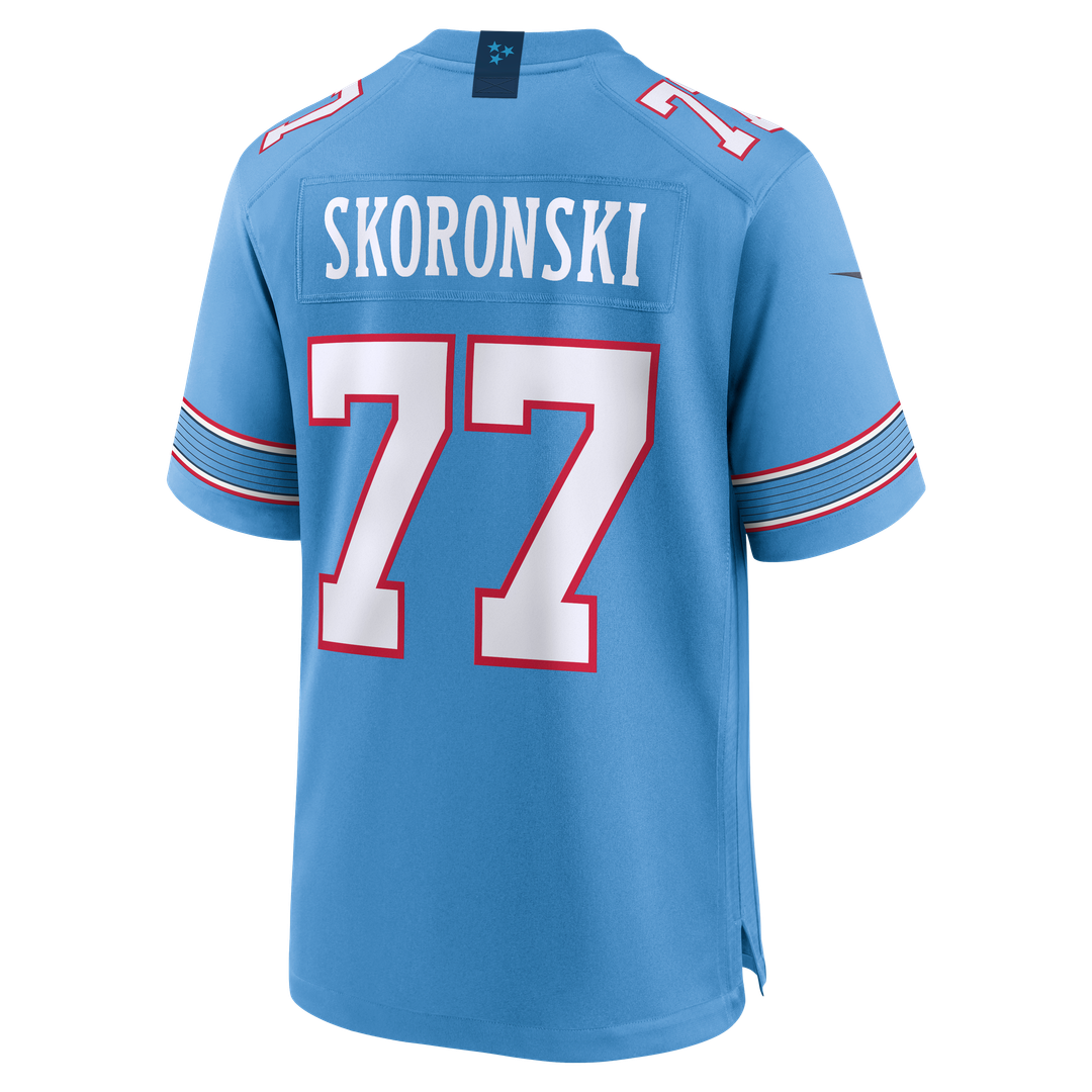 Peter Skoronski Tennessee Titans Nike Game Jersey - Light Blue