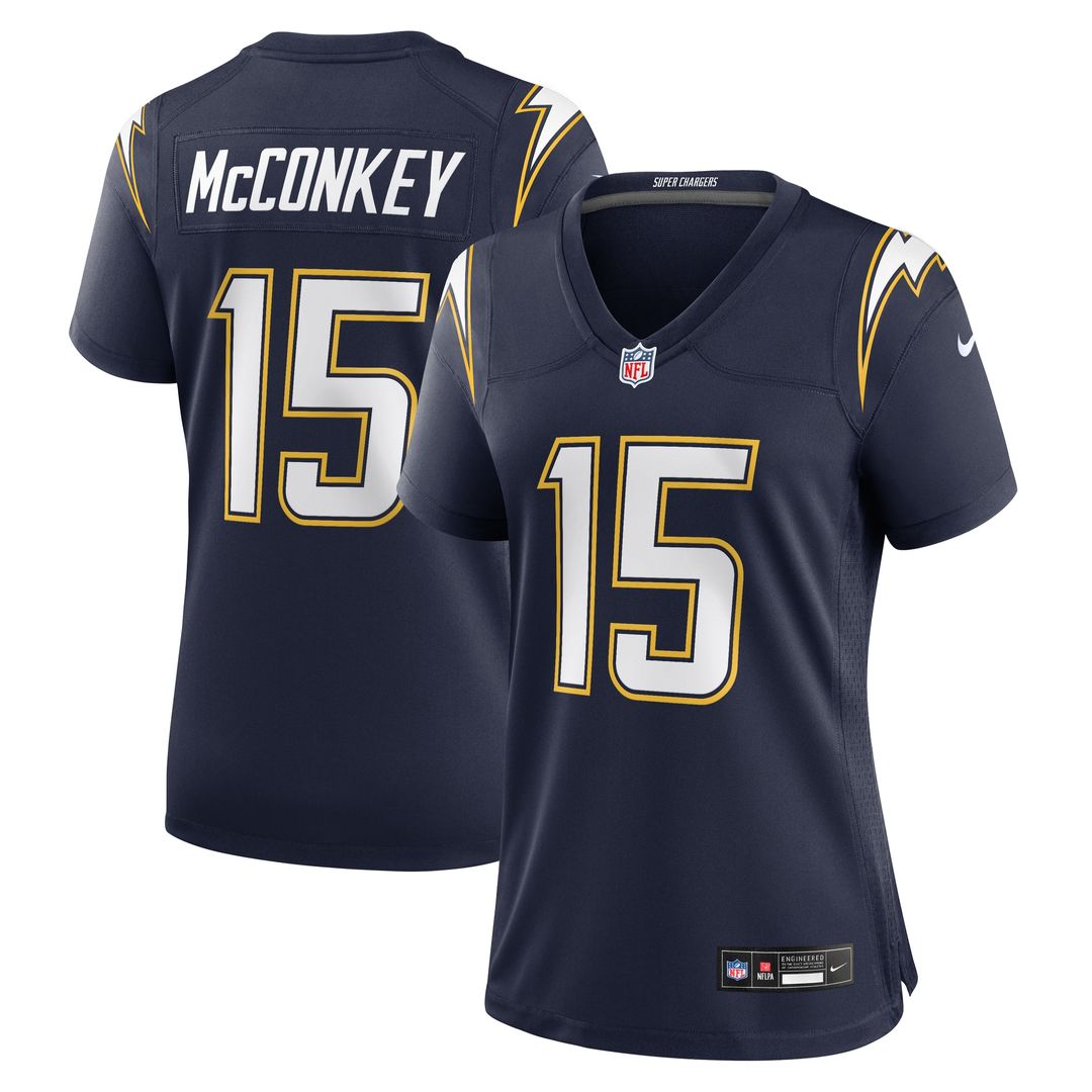 Ladd McConkey Los Angeles Chargers Nike Women's Alternate Super Chargers Game Jersey - Navy