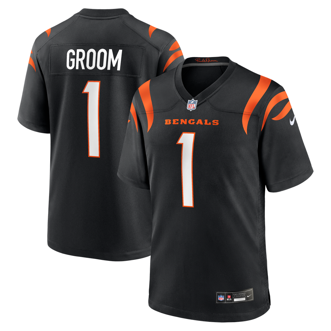 Number 1 Groom Cincinnati Bengals Nike Game Jersey - Black