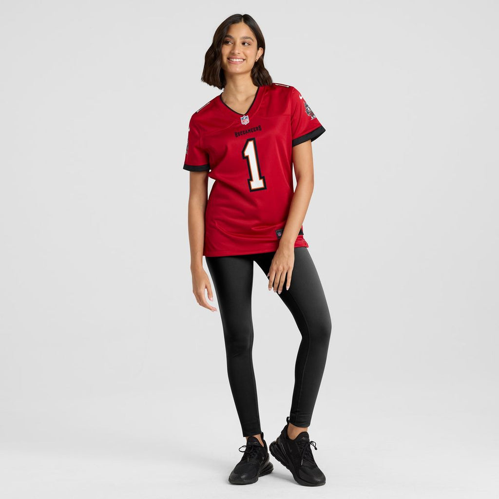 Number 1 Mom Tampa Bay Buccaneers Nike Women's Game Jersey - Red