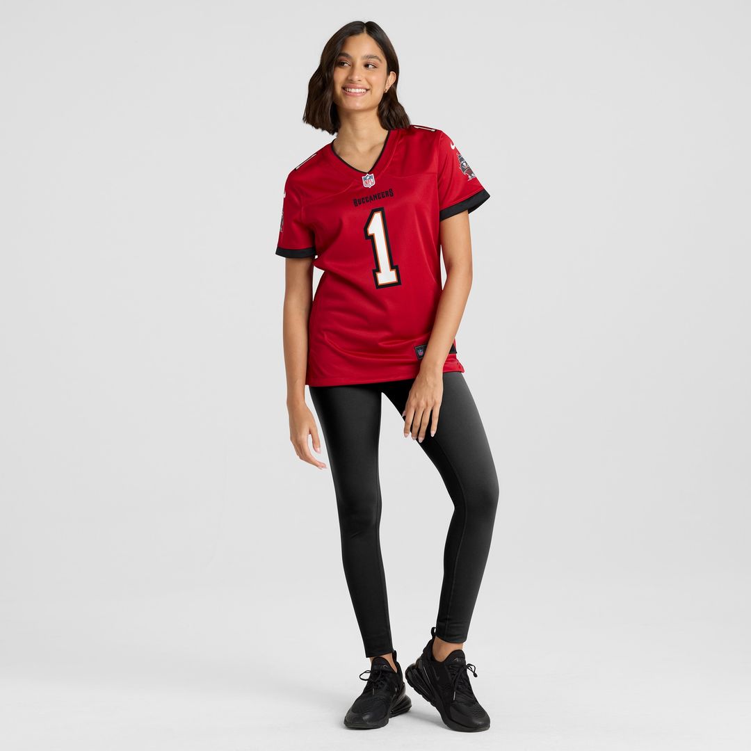 Number 1 Mom Tampa Bay Buccaneers Nike Women's Game Jersey - Red