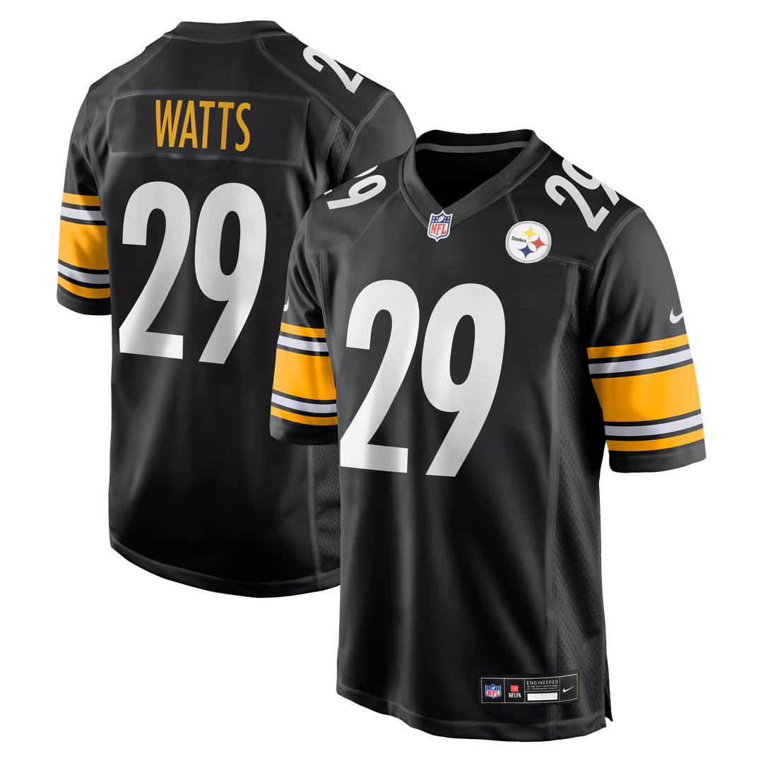 Ryan Watts Pittsburgh Steelers Nike  Game Jersey -  Black