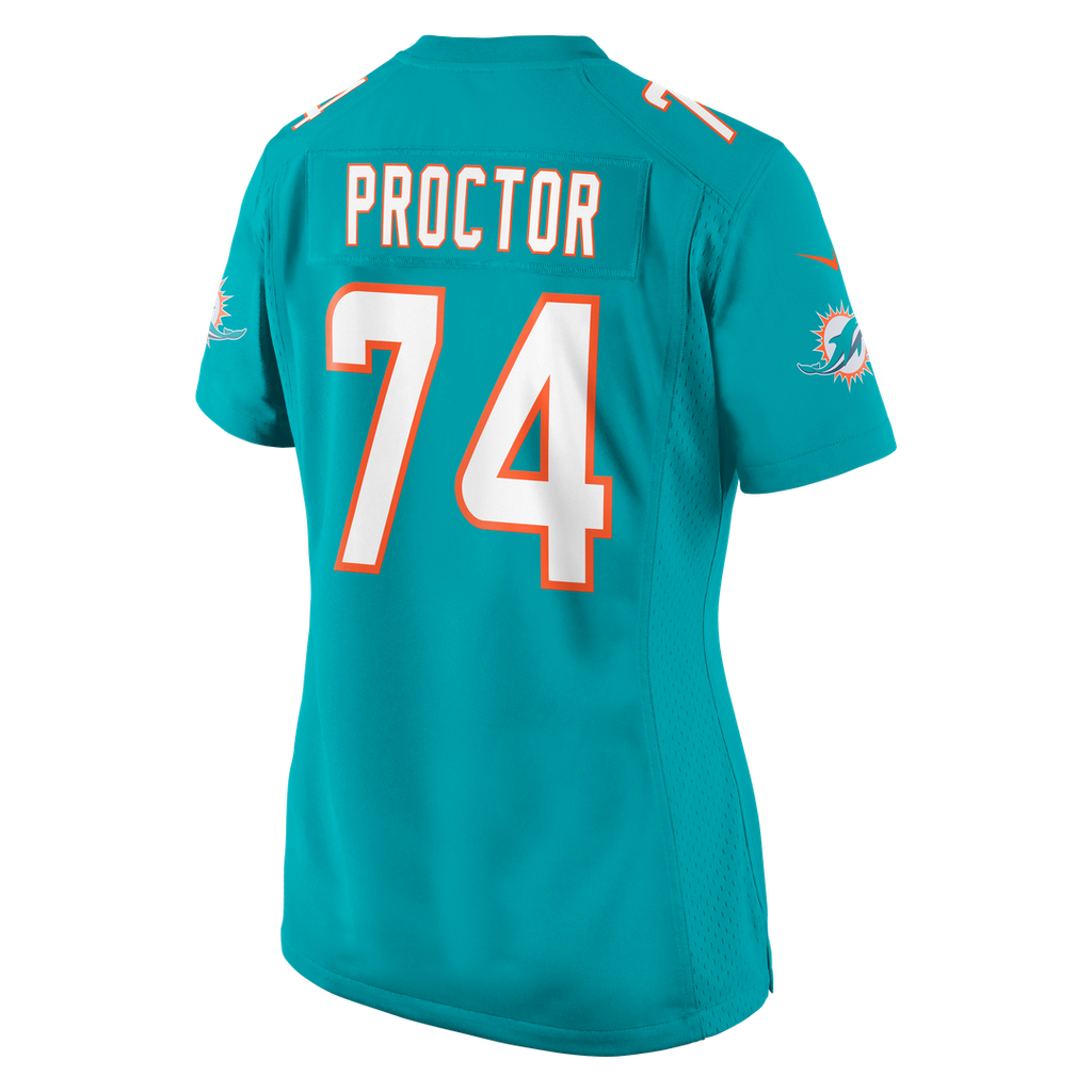 Kadyn Proctor Miami Dolphins Nike Women's Team Game Jersey - Aqua