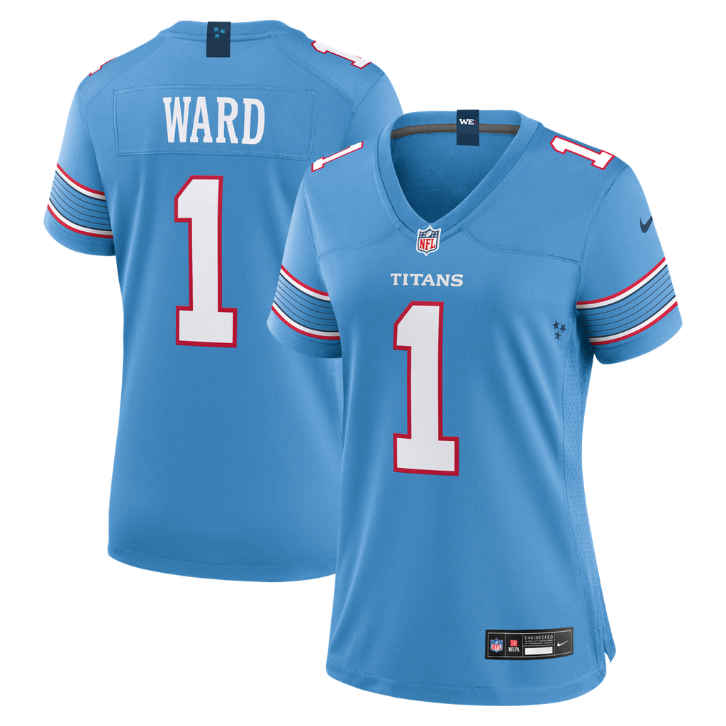 Cameron Ward Tennessee Titans Nike Women's Game Jersey - Light Blue