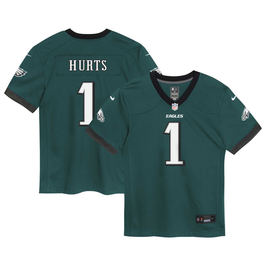 Jalen Hurts Philadelphia Eagles Nike Preschool Team Game Jersey - Midnight Green