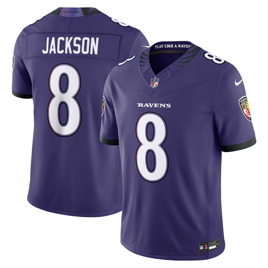 Lamar Jackson Baltimore Ravens Nike Vapor F.U.S.E. Stitched Limited Jersey - Purple