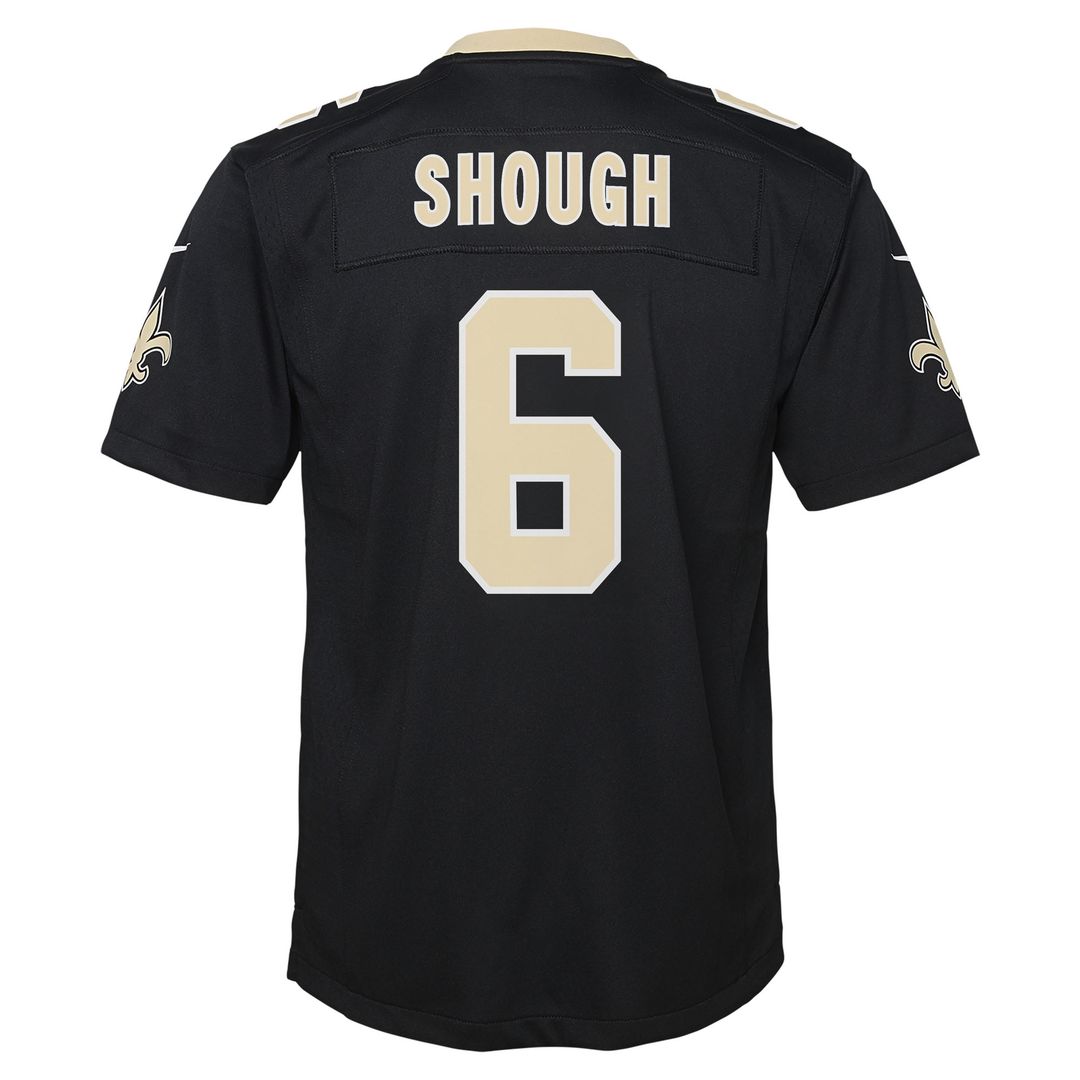 Tyler Shough New Orleans Saints Nike Youth Team Game Jersey - Black