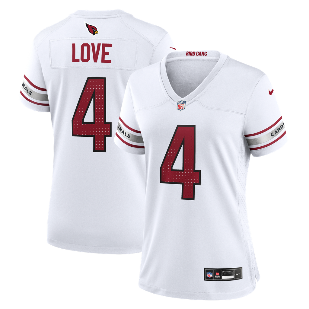 Jeremiyah Love Arizona Cardinals Nike Women's Game Jersey - White