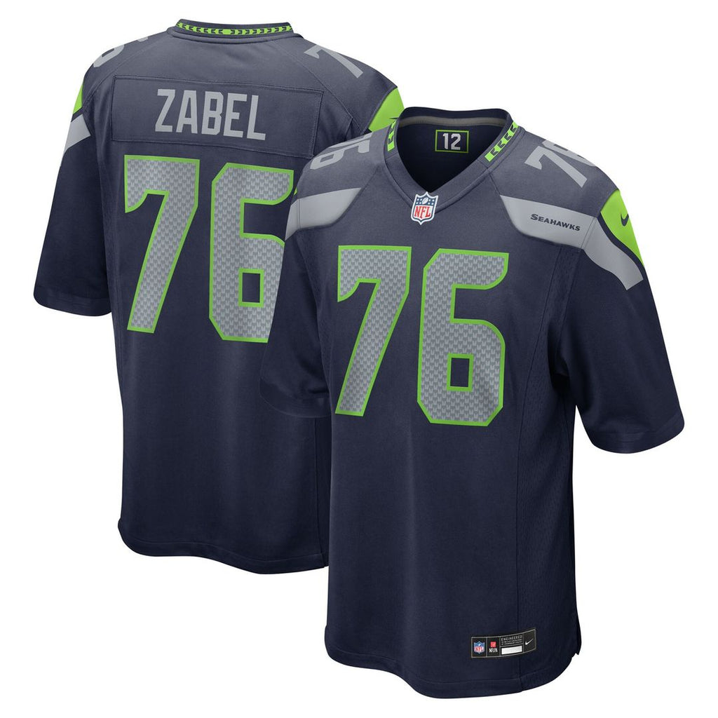 Grey Zabel Seattle Seahawks Nike Team Game Jersey - Navy