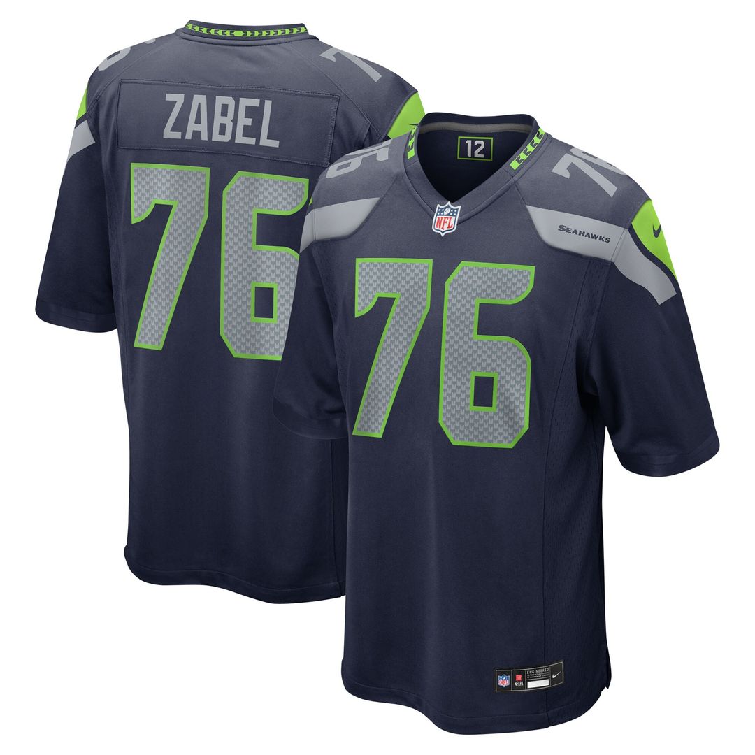 Grey Zabel Seattle Seahawks Nike Team Game Jersey - Navy