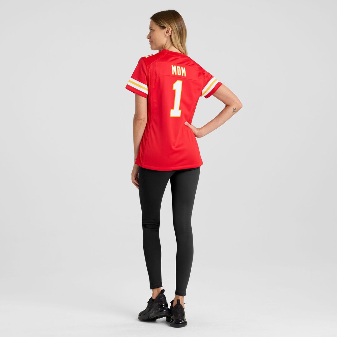 Number 1 Mom Kansas City Chiefs Nike Women's Game Jersey - Red