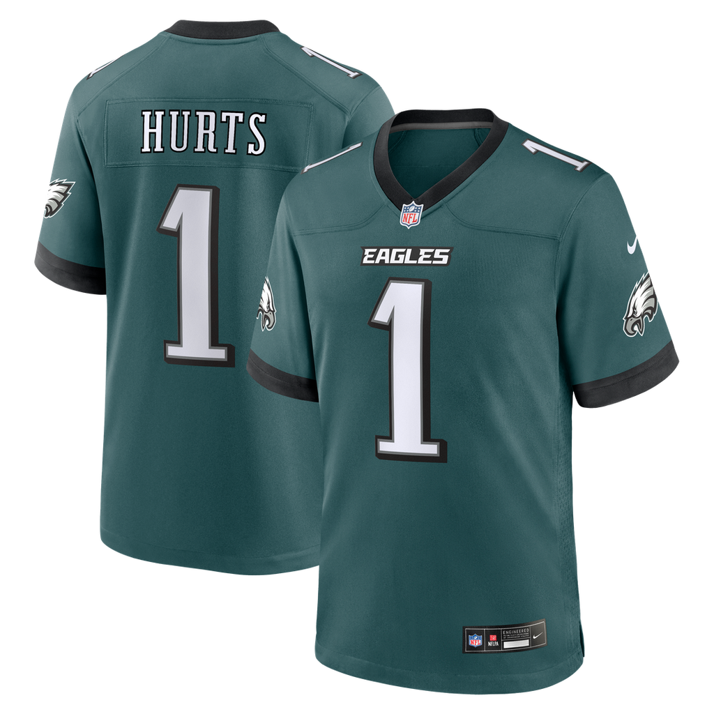 Jalen Hurts Philadelphia Eagles Nike Team Game Jersey -  Midnight Green