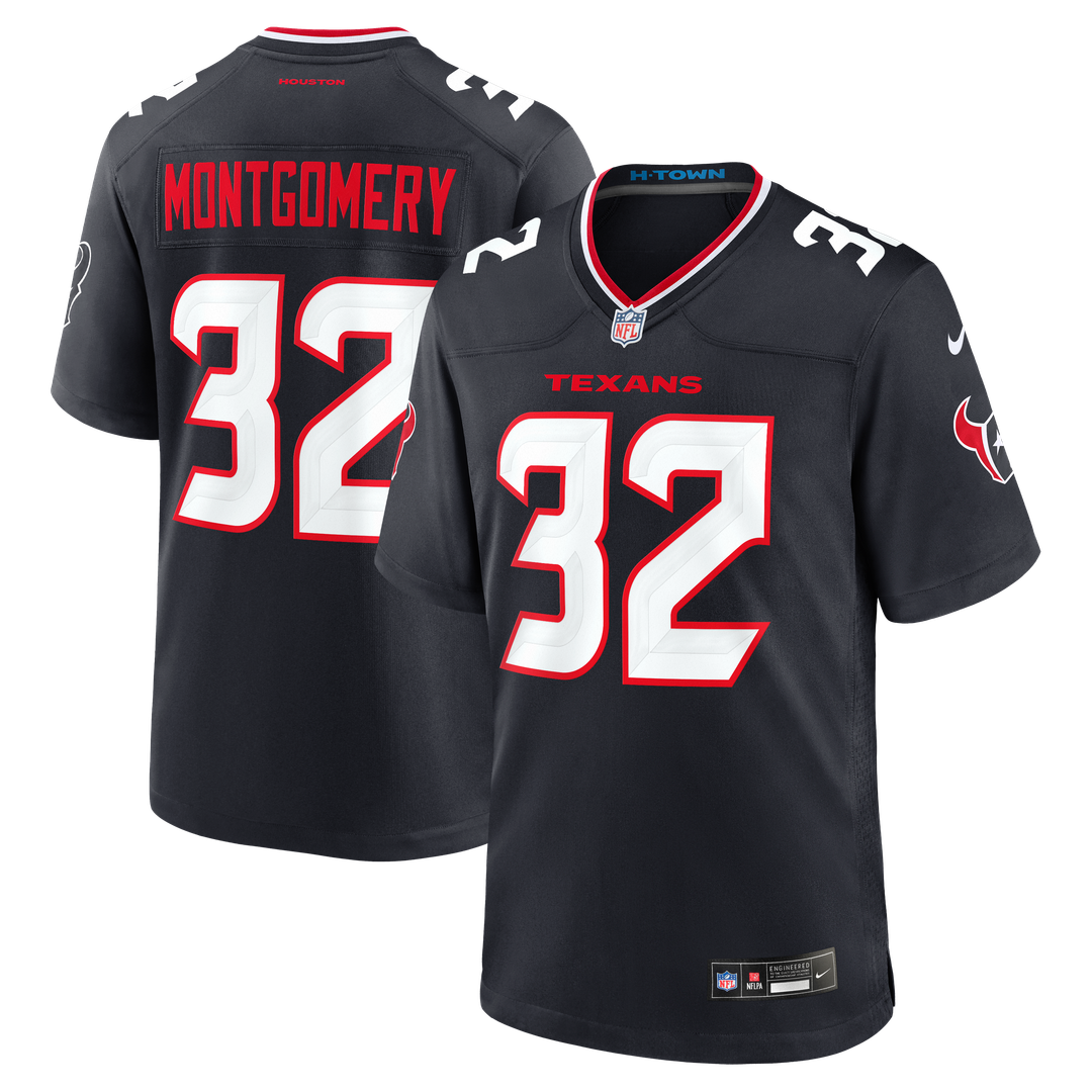 David Montgomery Houston Texans Nike Game Jersey - Navy