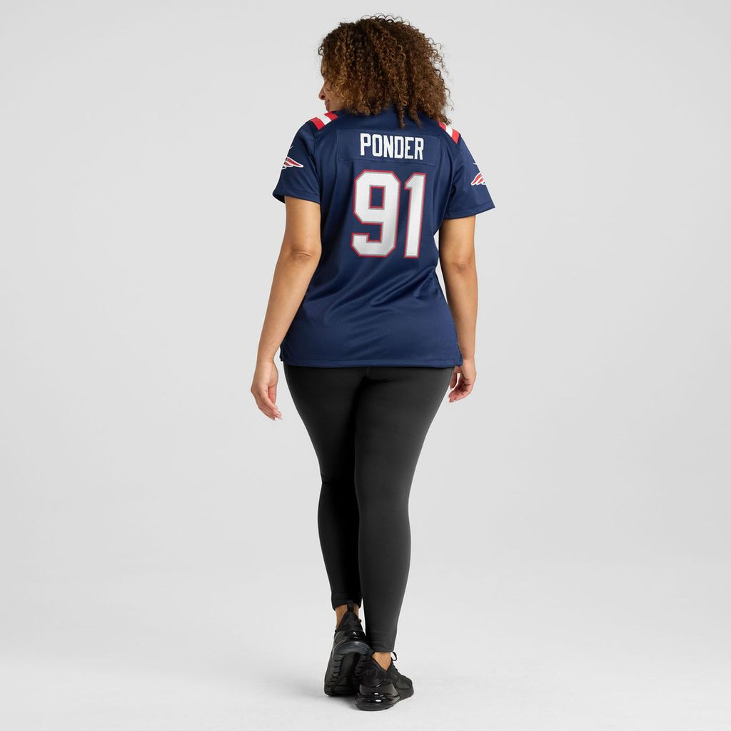 Elijah Ponder New England Patriots Nike Women's Team Game Jersey -  Navy