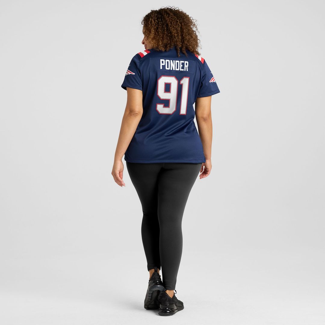 Elijah Ponder New England Patriots Nike Women's Team Game Jersey -  Navy