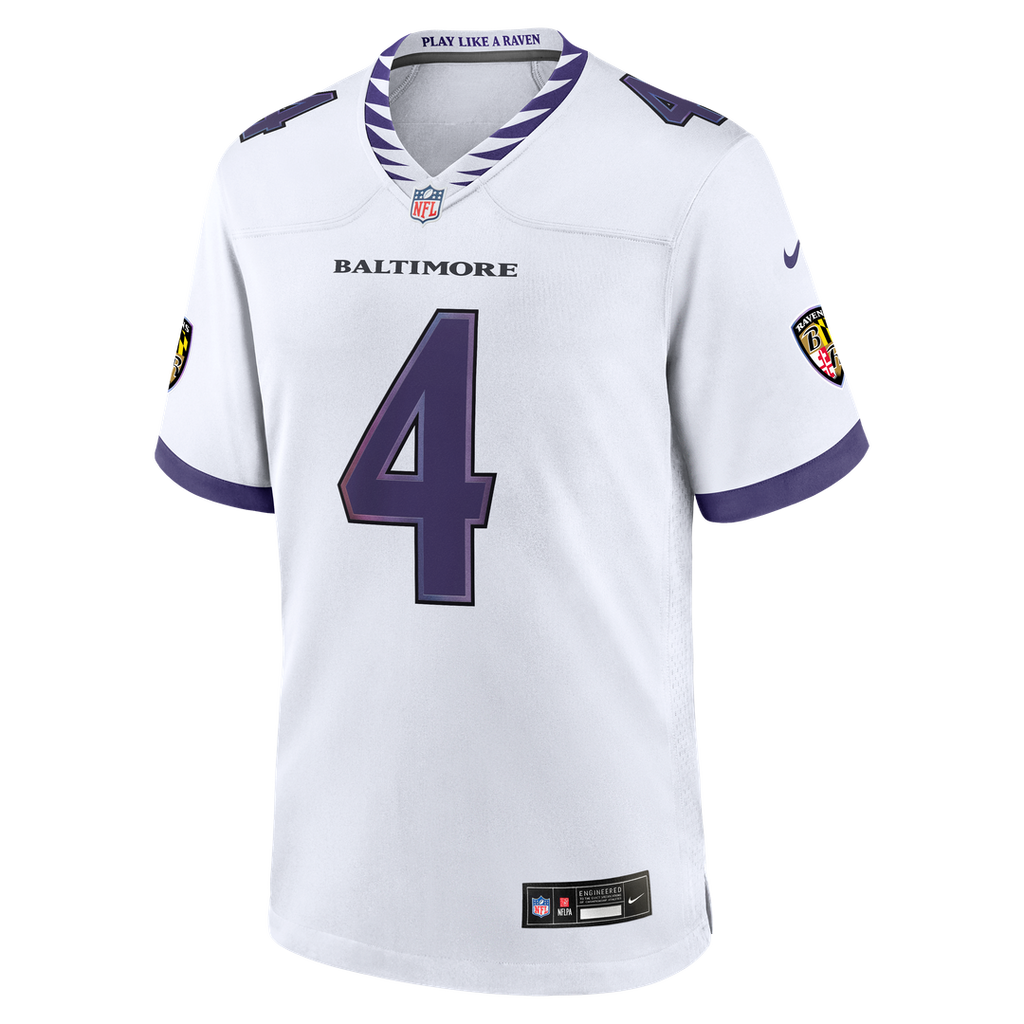 Zay Flowers Baltimore Ravens Nike Alternate Game Jersey - Black