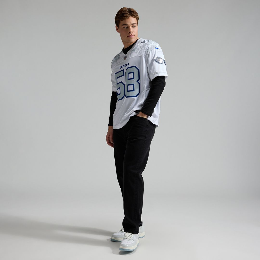Matt Milano Buffalo Bills Nike 2025 Rivalries Collection Stitched Limited Jersey - White