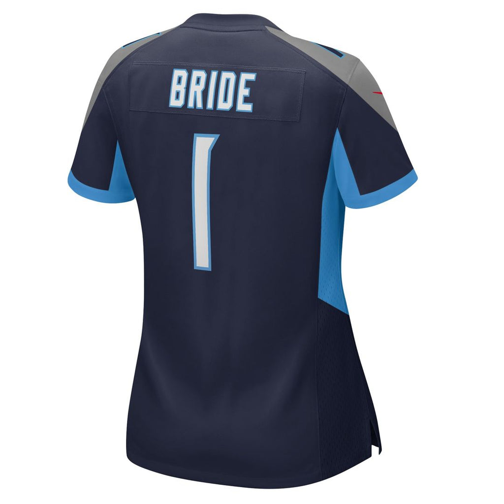 Number 1 Bride Tennessee Titans Nike Women's Game Jersey - Navy