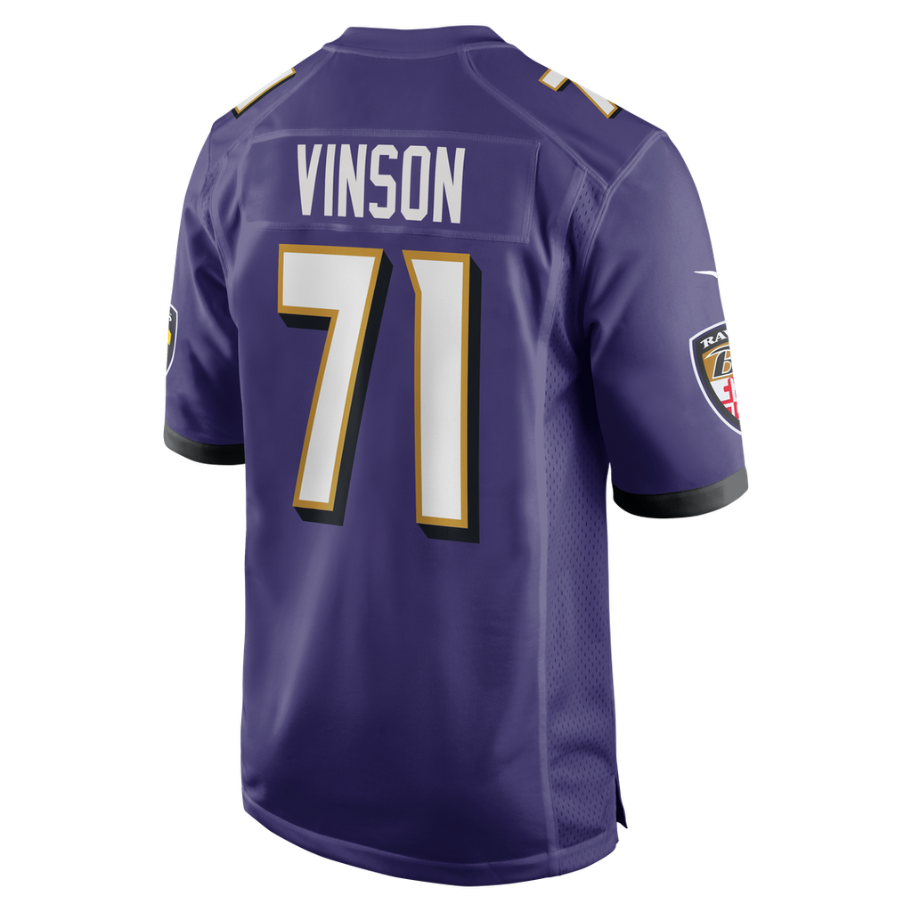 Carson Vinson Baltimore Ravens Nike Team Game Jersey -  Purple