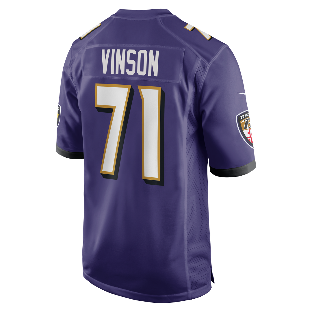 Carson Vinson Baltimore Ravens Nike Team Game Jersey -  Purple