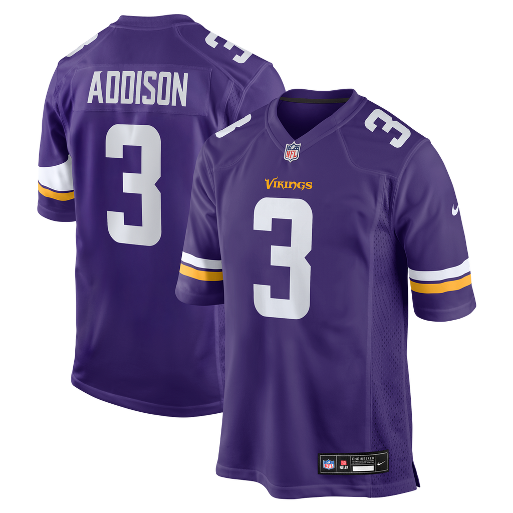 Jordan Addison Minnesota Vikings Nike  Game Jersey - Purple