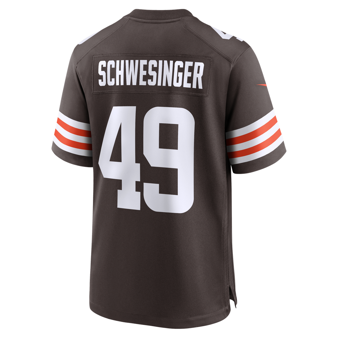 Carson Schwesinger Cleveland Browns Nike 2025 NFL Draft Game Jersey - Brown