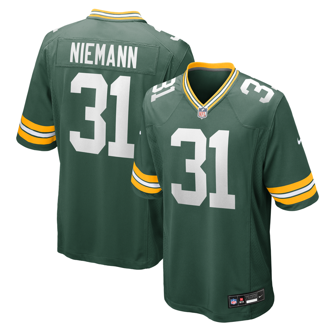 Nick Niemann Green Bay Packers Nike Team Game Jersey -  Green