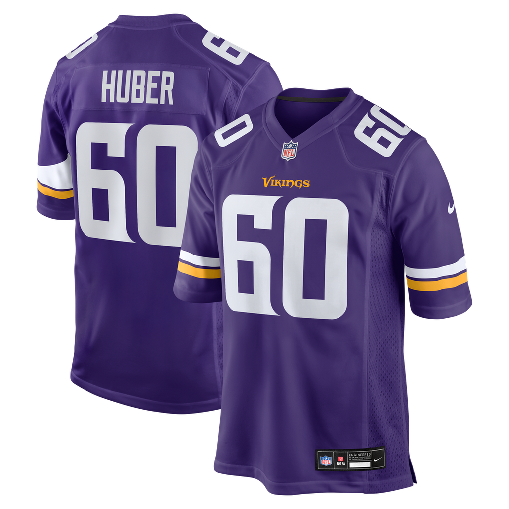 Joe Huber Minnesota Vikings Nike Team Game Jersey -  Purple