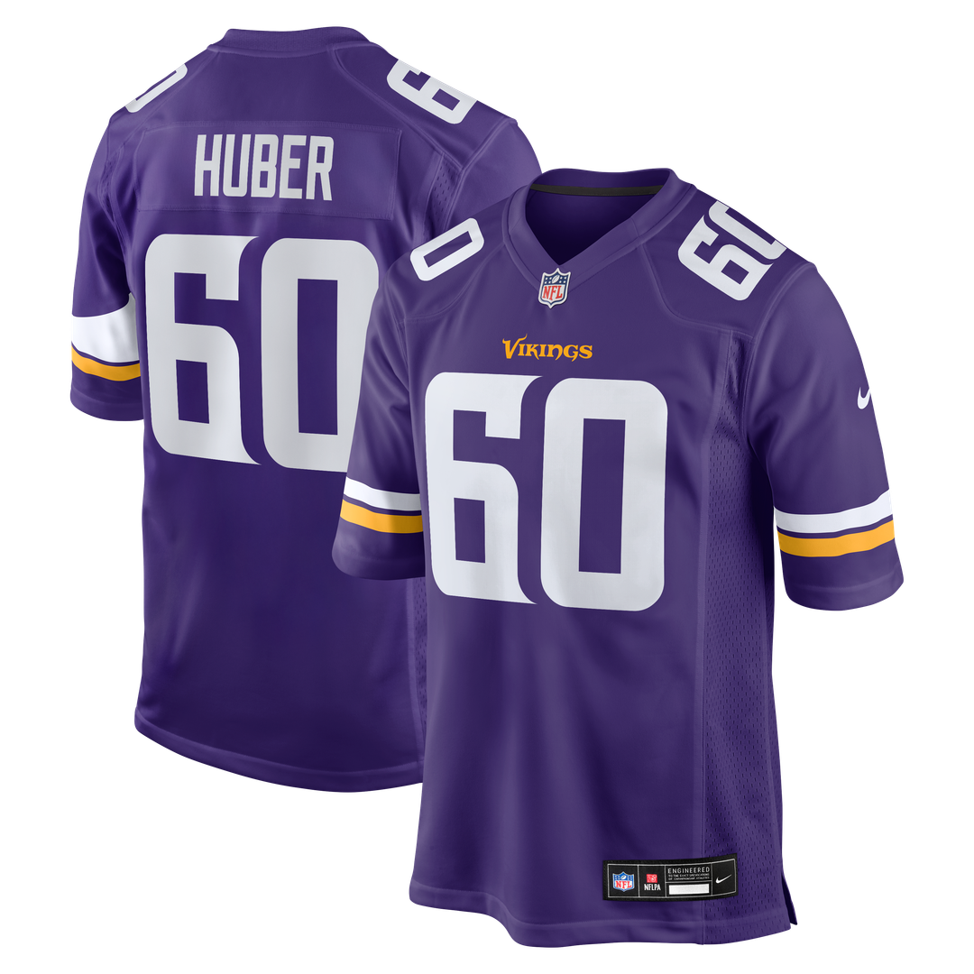 Joe Huber Minnesota Vikings Nike Team Game Jersey -  Purple