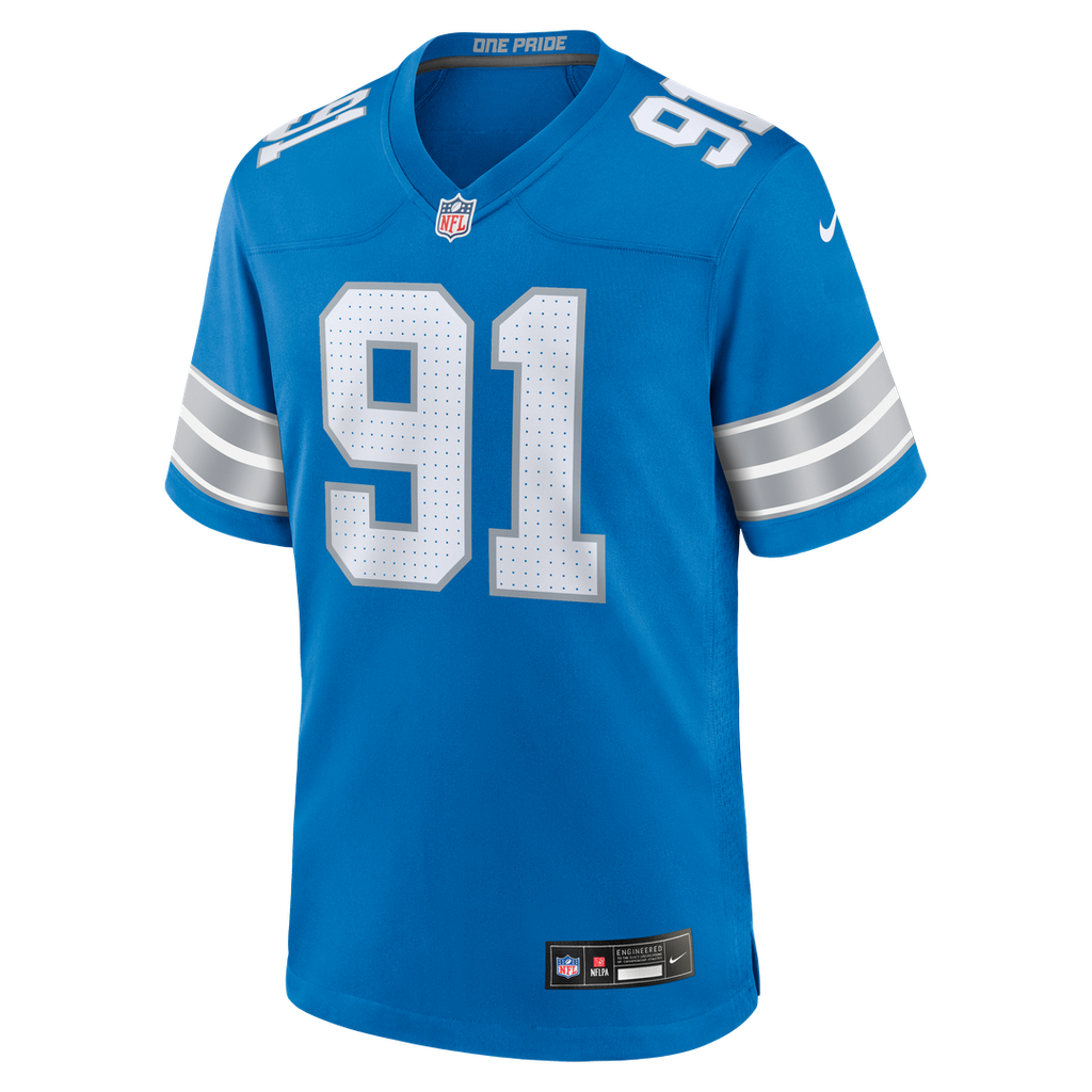 Tyleik Williams Detroit Lions Nike Team Game Jersey -  Blue