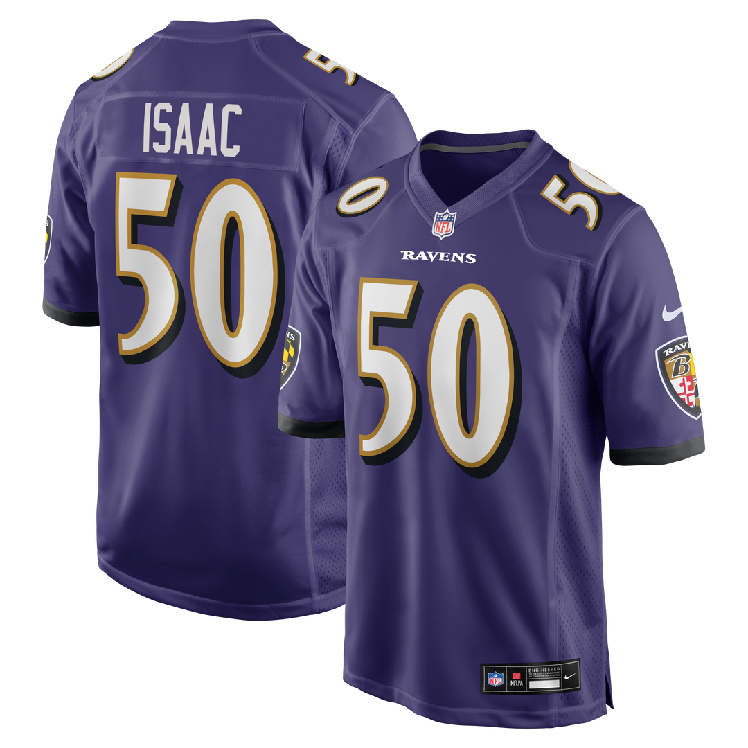 Adisa Isaac Baltimore Ravens Nike Team Game Jersey -  Purple