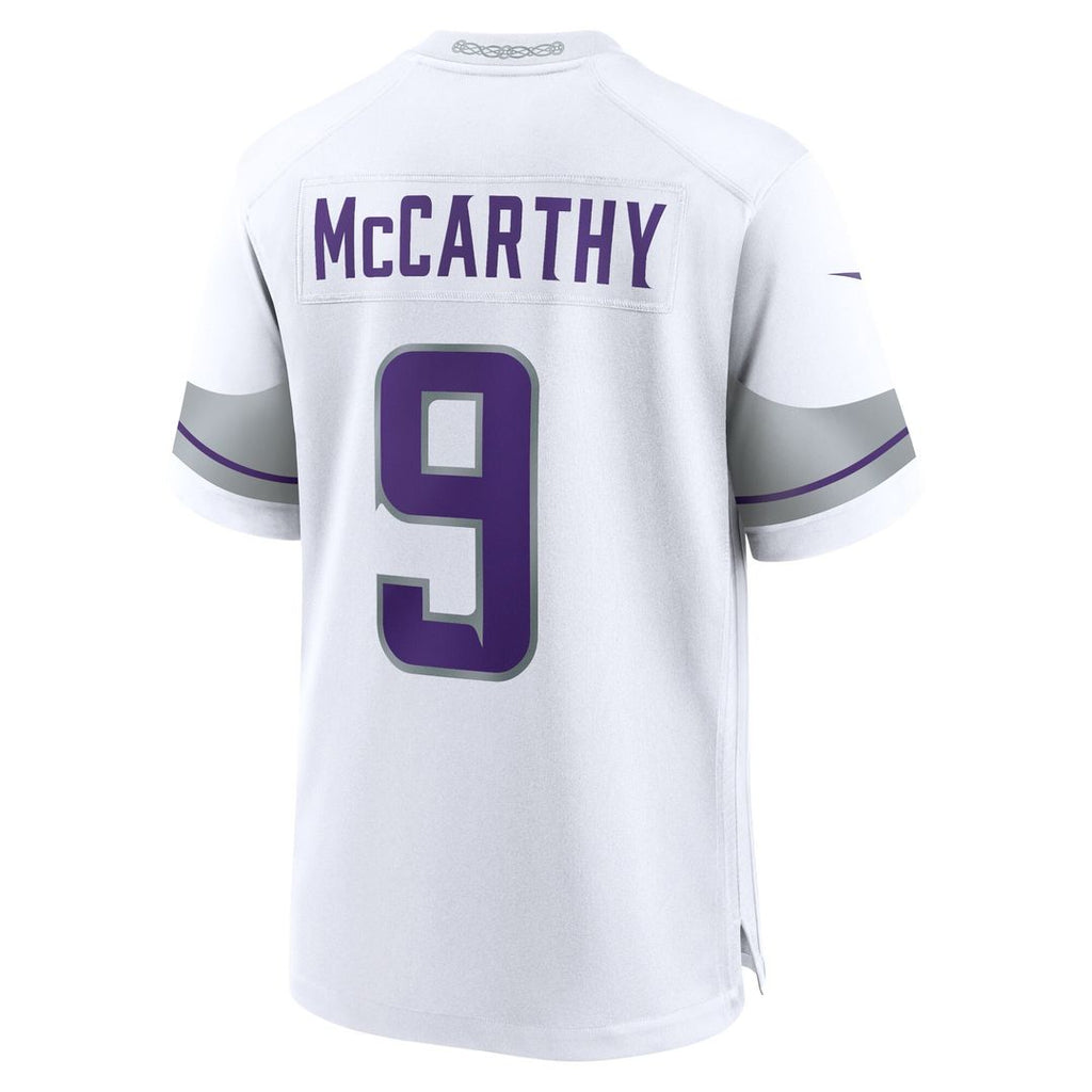 J.J. McCarthy Minnesota Vikings Nike Youth Game Jersey - White