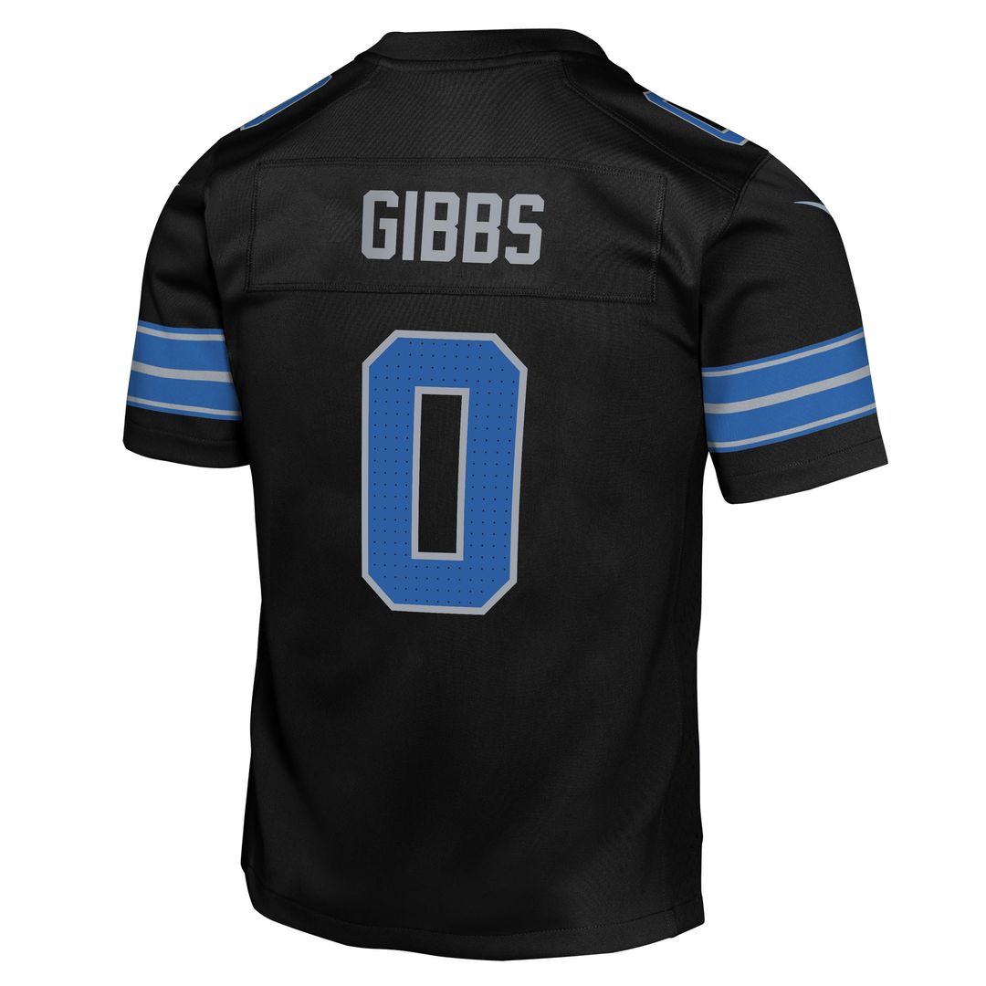 Jahmyr Gibbs Detroit Lions Nike Youth Game Jersey - Black