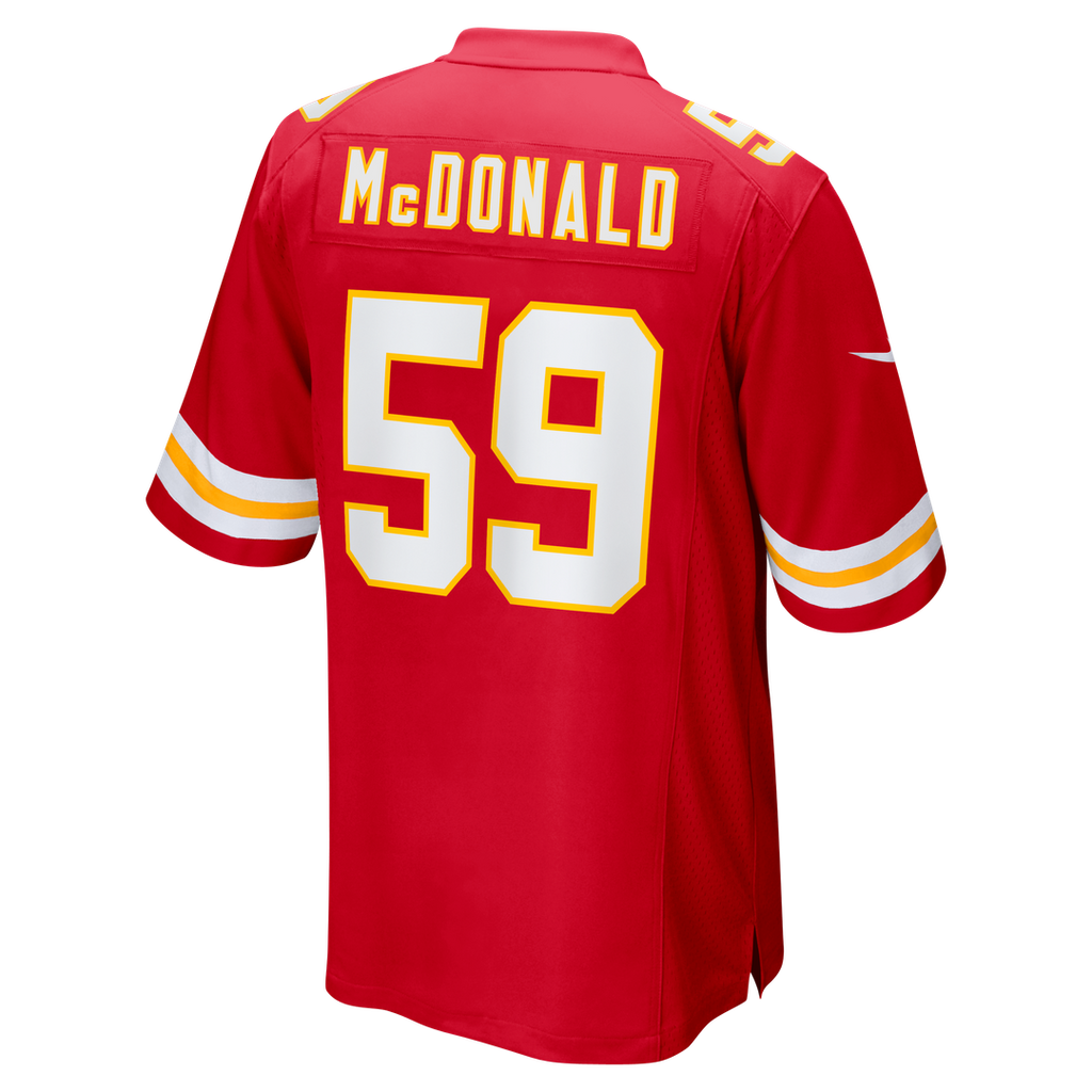 Cooper McDonald Kansas City Chiefs Nike Team Game Jersey -  Red