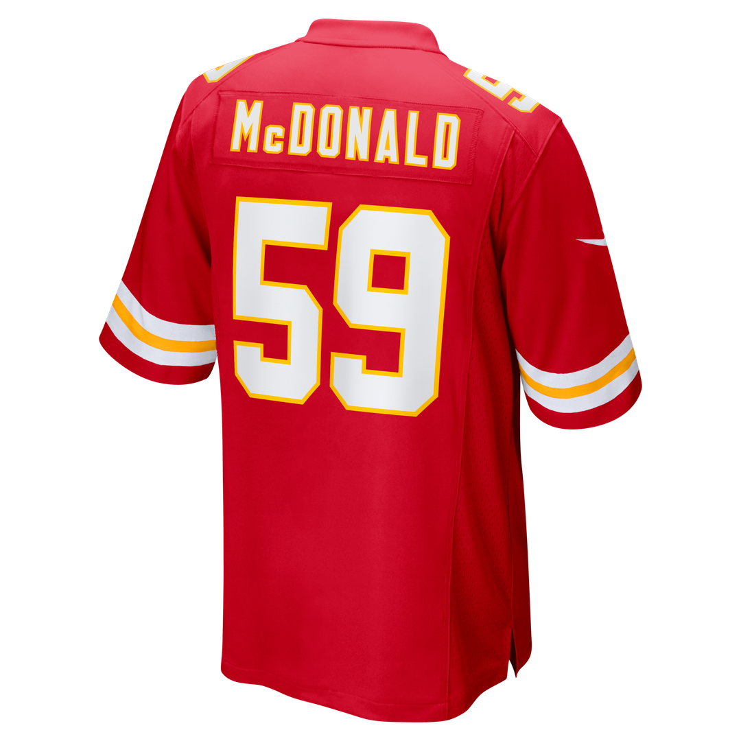 Cooper McDonald Kansas City Chiefs Nike Team Game Jersey -  Red