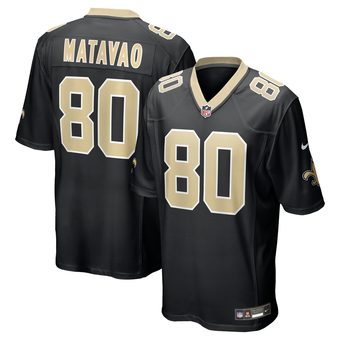 Moliki Matavao New Orleans Saints Nike Team Game Jersey -  Black