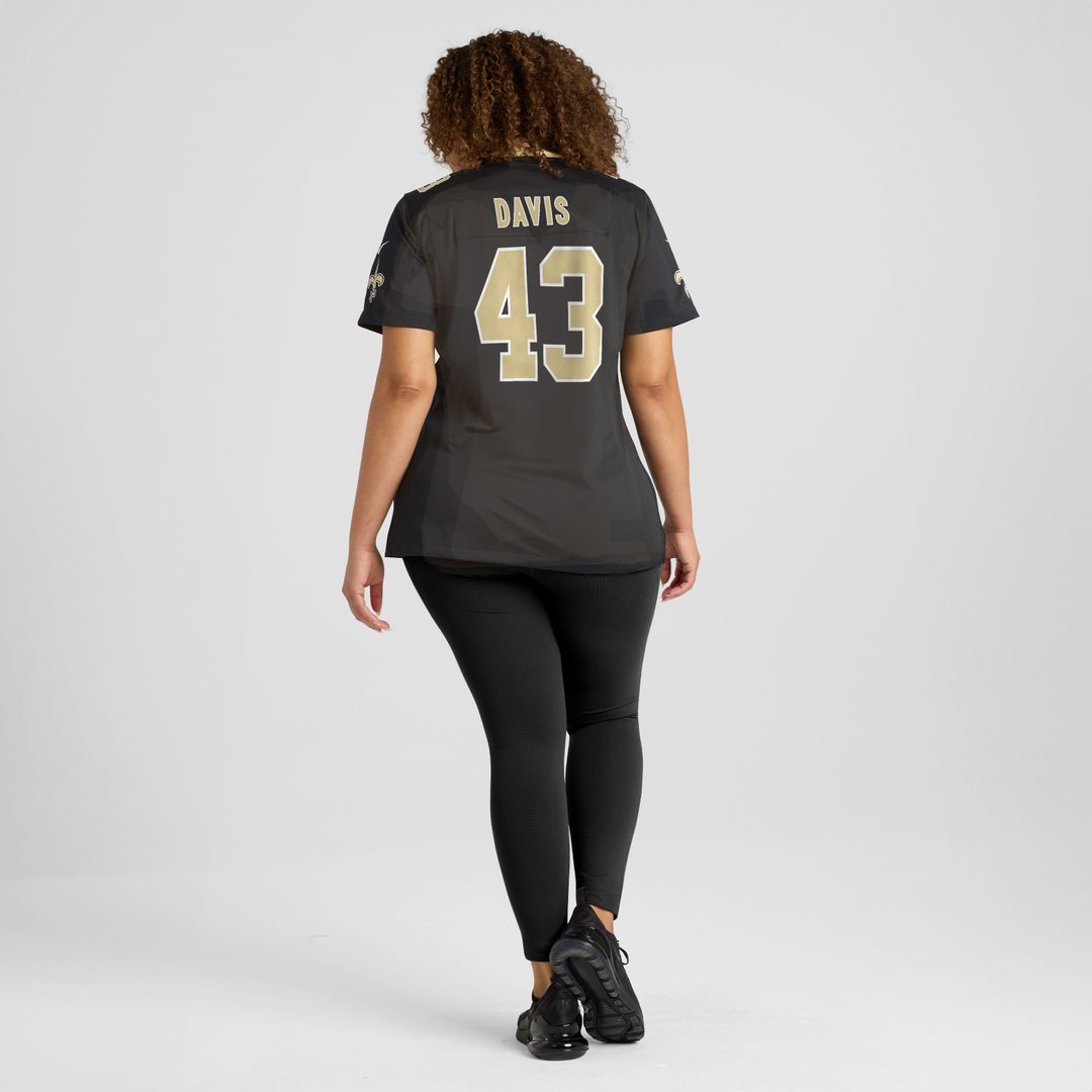 Michael Davis New Orleans Saints Nike Women's Team Game Jersey -  Black
