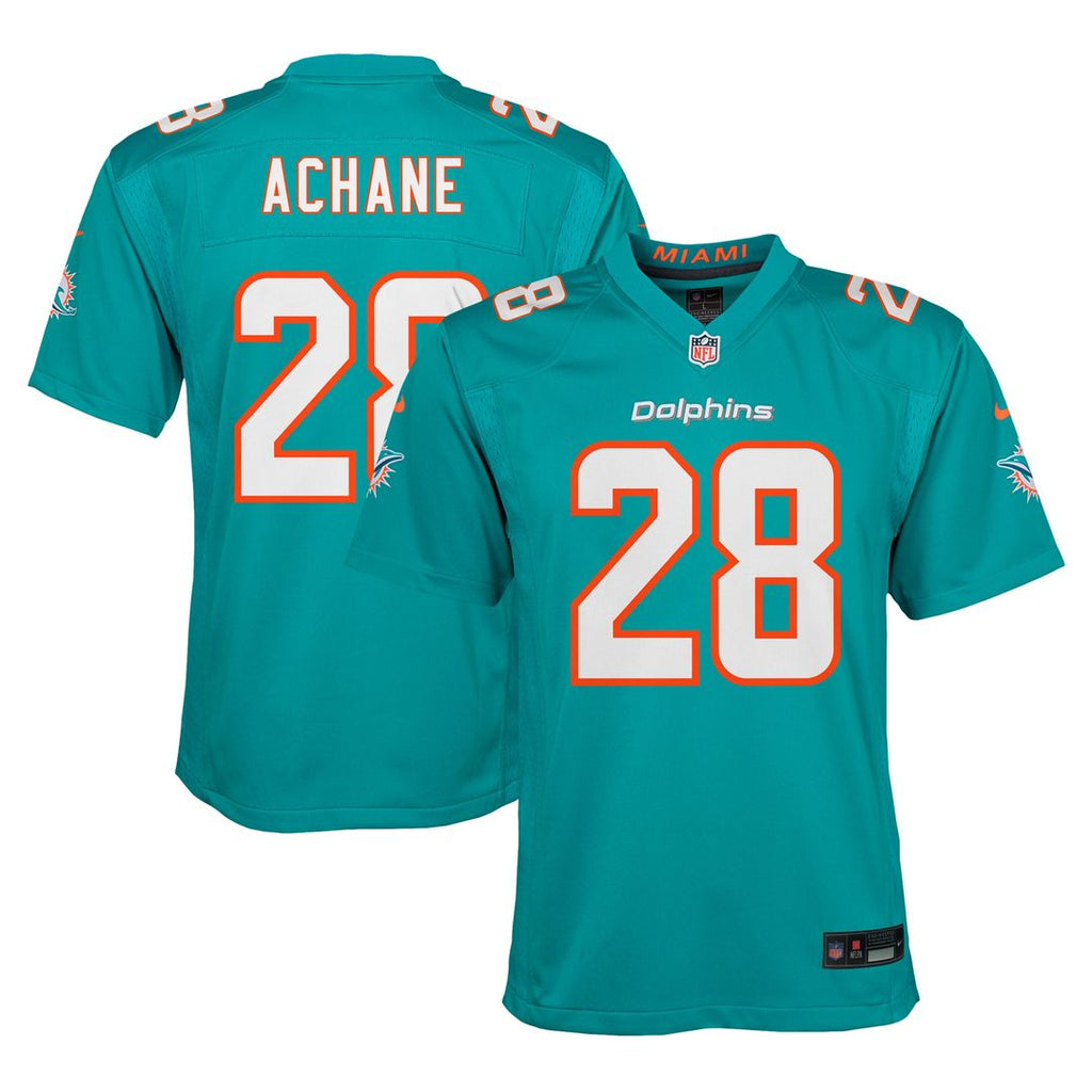 De’Von Achane Miami Dolphins Nike Youth Game Jersey - Aqua