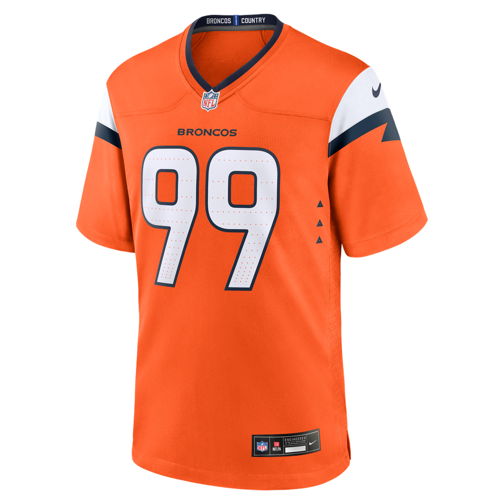 Zach Allen Denver Broncos Nike Team Game Jersey -  Orange