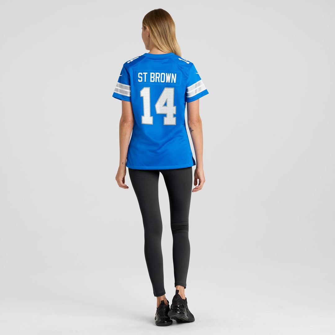 Amon-Ra St. Brown Detroit Lions Nike Women's Team Game Jersey - Blue