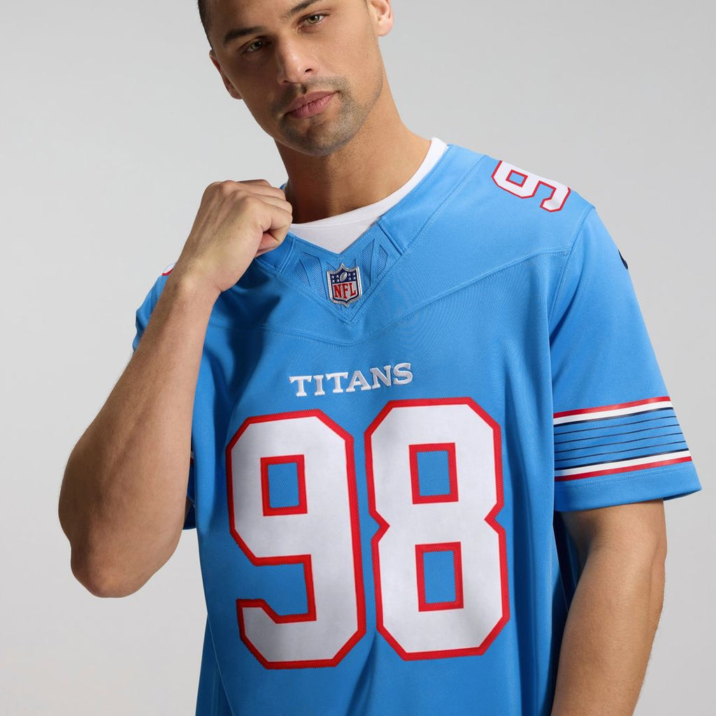 Jeffery Simmons Tennessee Titans Nike Vapor F.U.S.E. Sewn Down Limited Jersey - Light Blue